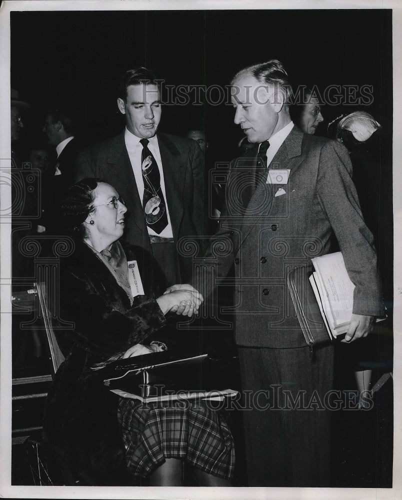 1953 Press Photo Schenectady, NY Eliza Angell. polio victim, RJ Cordiner- Historic Images