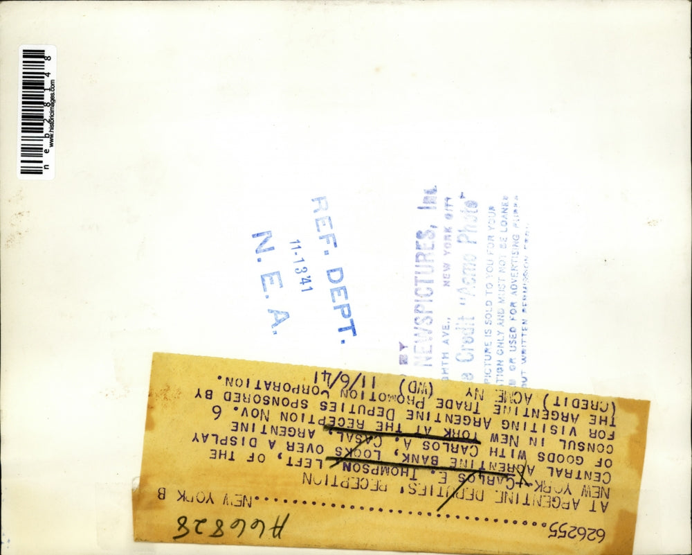 1941 Press Photo Carlos Thompson & Carlos Casal both of Argentina