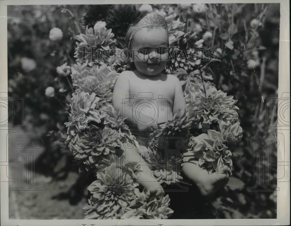 1934 Press Photo Judith Rae Stanford Named Princess Indian Summer Carnival- Historic Images