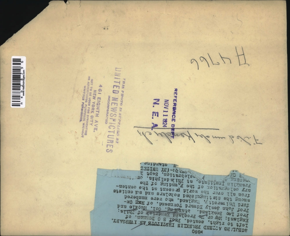 1924 Press Photo Prof S G Donnon, Freeland Kendrick, Pro Leo Beakland,