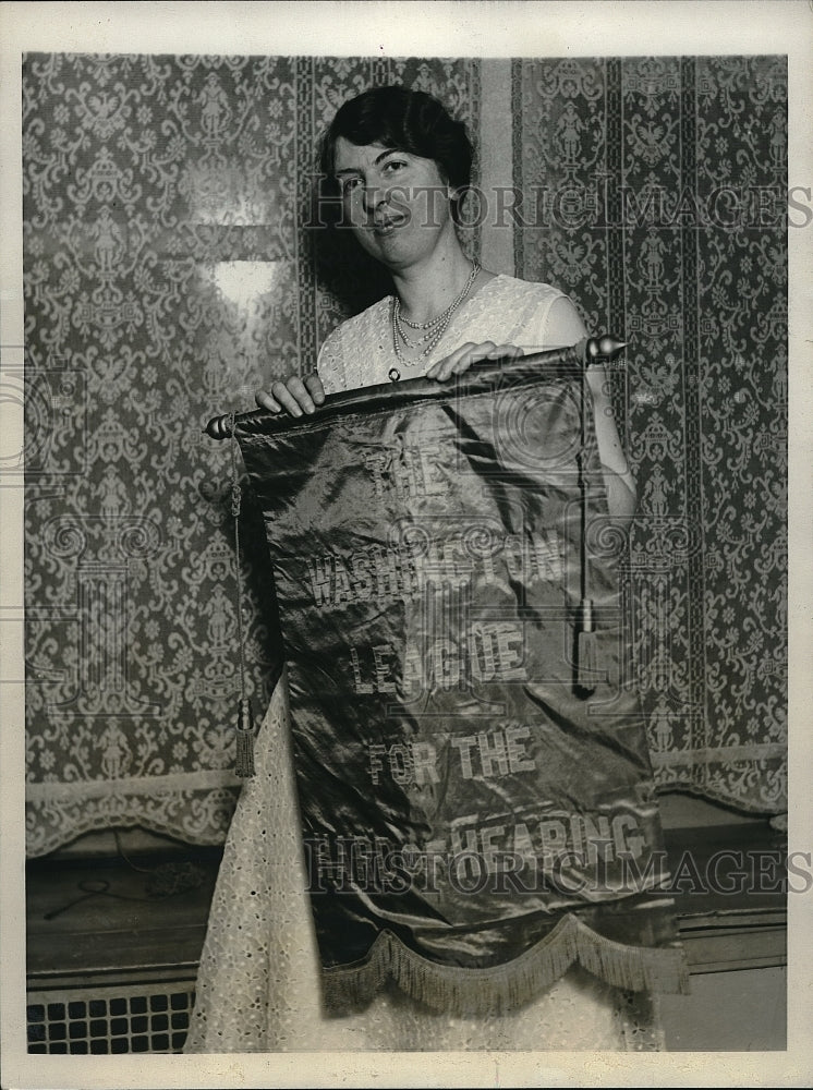 1931 Press Photo Frances Harrod Downes, Washington DC League for Hard of Hearing
