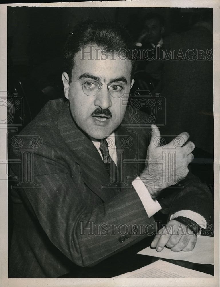 1939 Press Photo Dr. N.R. Danielson, Financial Expert Testifies Monopoly Hearing