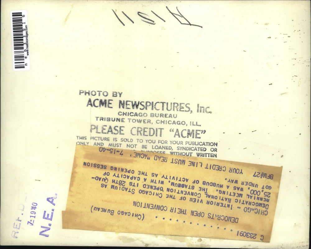 1940 Press Photo Chicago Stadium Democratic National Convention Opening