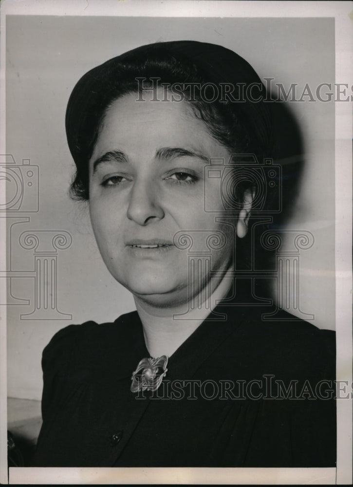 1941 Press Photo Dr. Bella Dodd Attending Rapp-Coudert Public Hearing