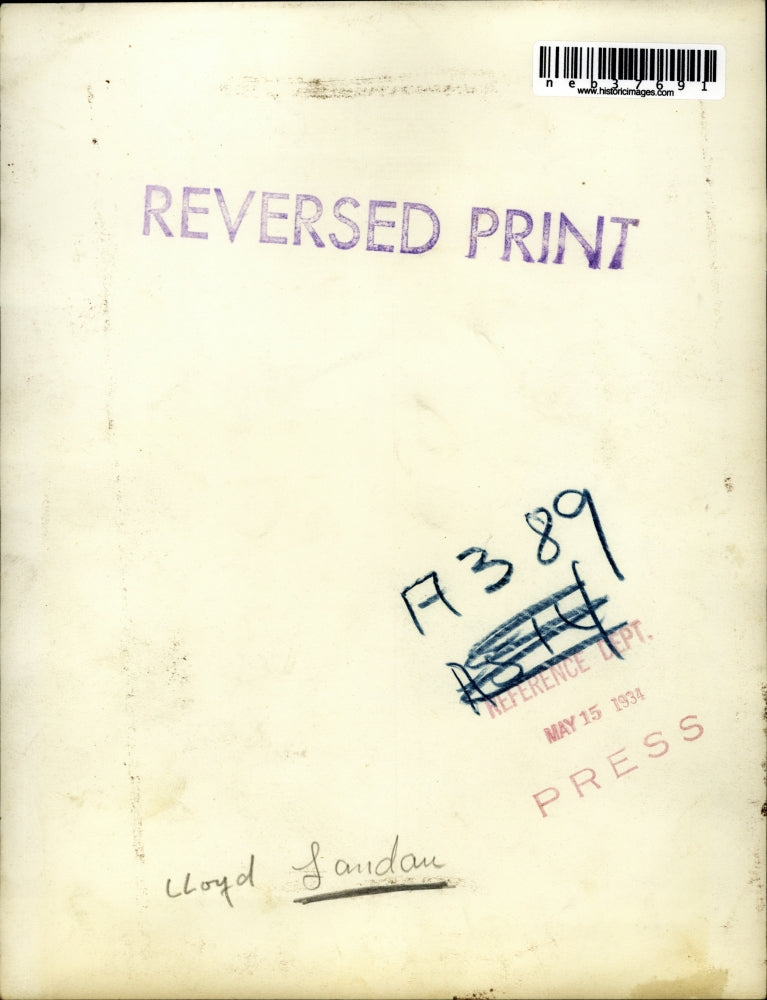 1934 Press Photo Lloyd Landon - neb37691