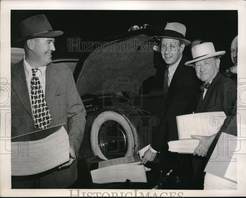1945 Press Photo John FX Masterson Newbold Morris Joseph Levine Peter Horn