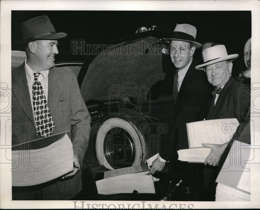 1945 Press Photo John FX Masterson Newbold Morris Joseph Levine Peter Horn