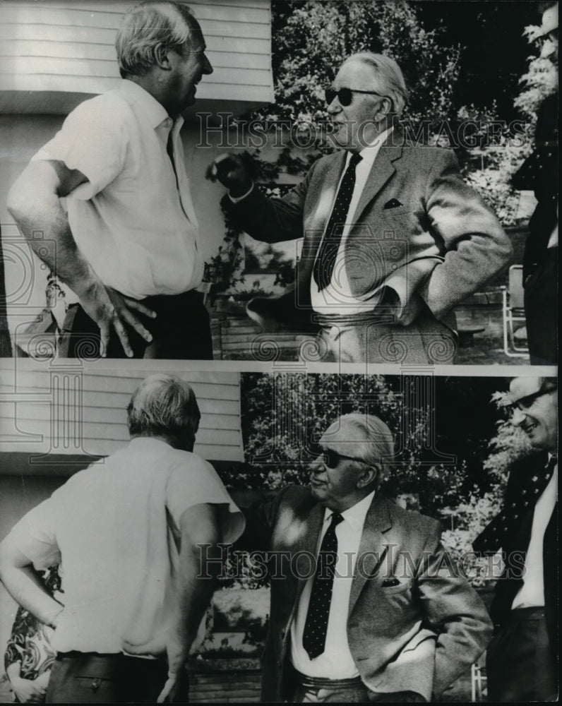 1977 Press Photo British Prime Minister Edward Heath talks with his father- Historic Images