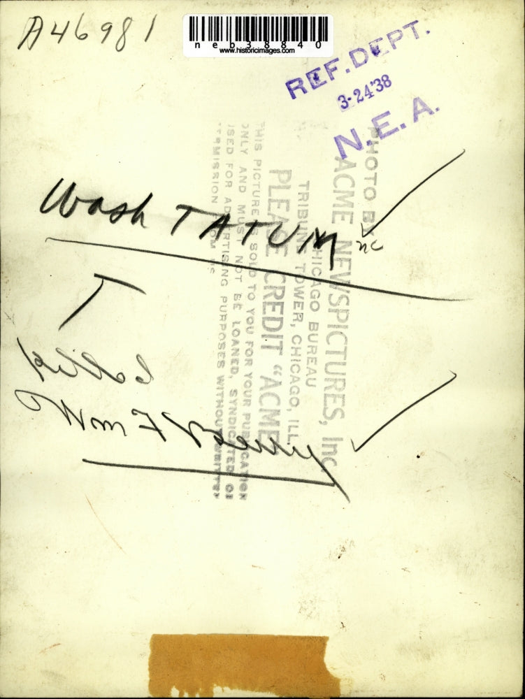 1938 Press Photo Wash Tatum faces charge of murdering William Berry - neb38840