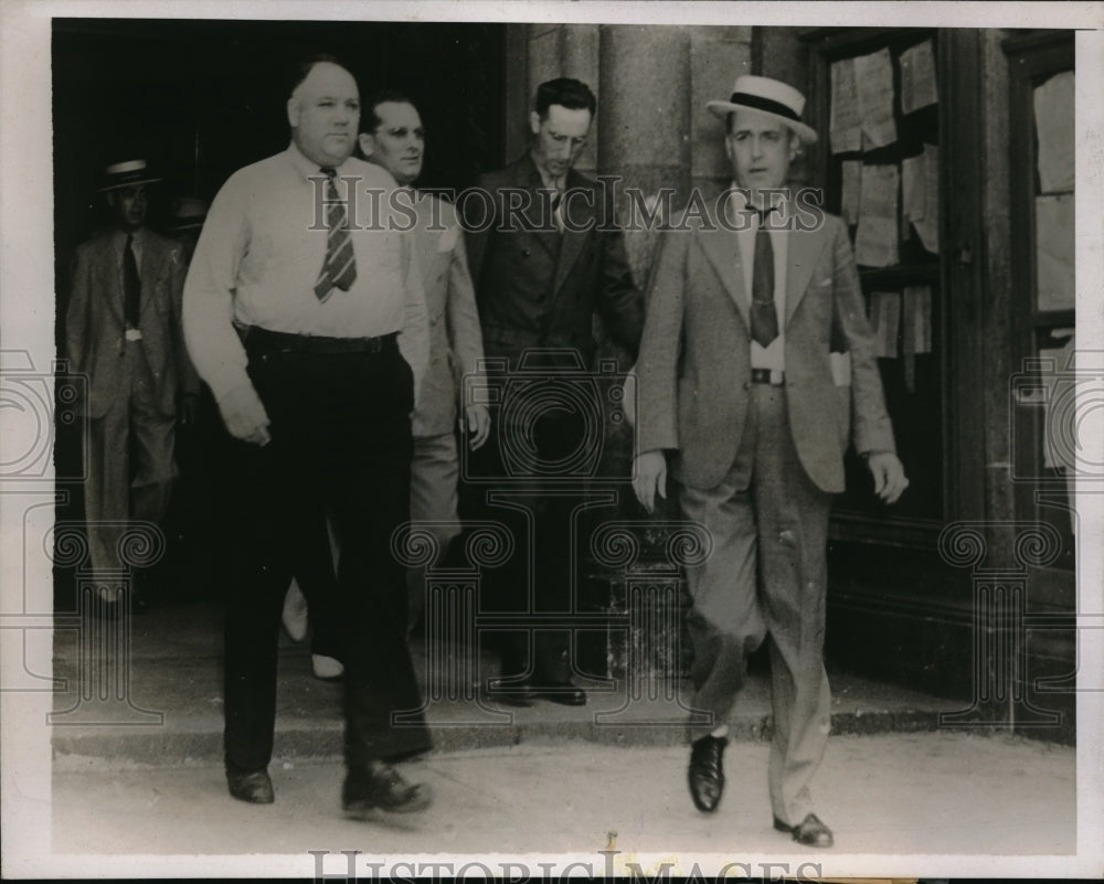 1937 Press Photo Sam Taylor, Theodore Geies & Wilfred Comment go to jail