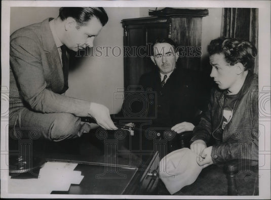1938 Press Photo Seattle WA coroner Otto Mittelstadt, Marian Lien & JG Garlock