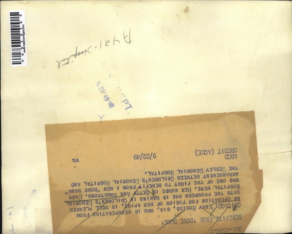 1949 Press Photo Mary Robins & nurse at Chicago's Children's Hospital ...