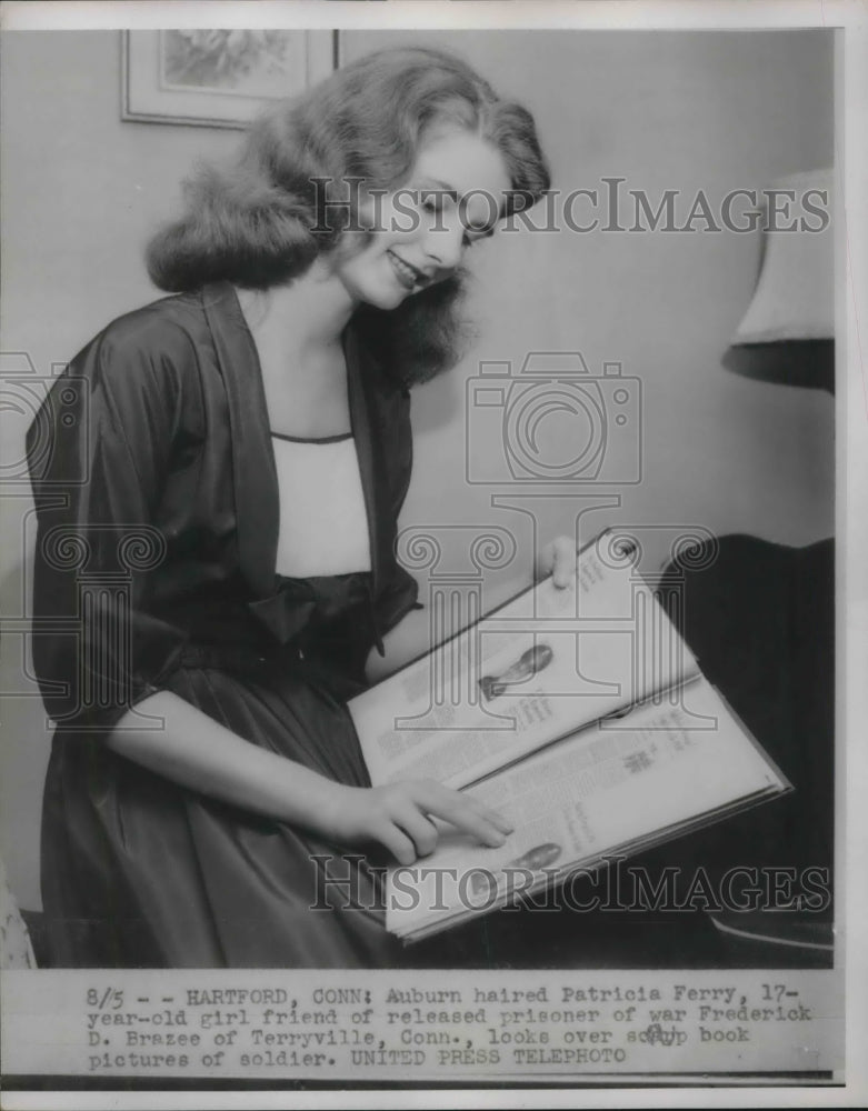 1953 Press Photo Patricia Ferry girlfriend of released POW Frederick D.Brazee- Historic Images