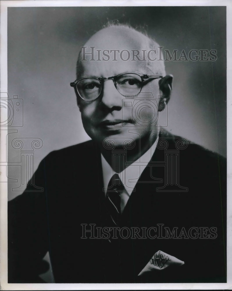 1962 Press Photo H.Stuart Harrison President of Cleveland Cliffs Iron Co.- Historic Images