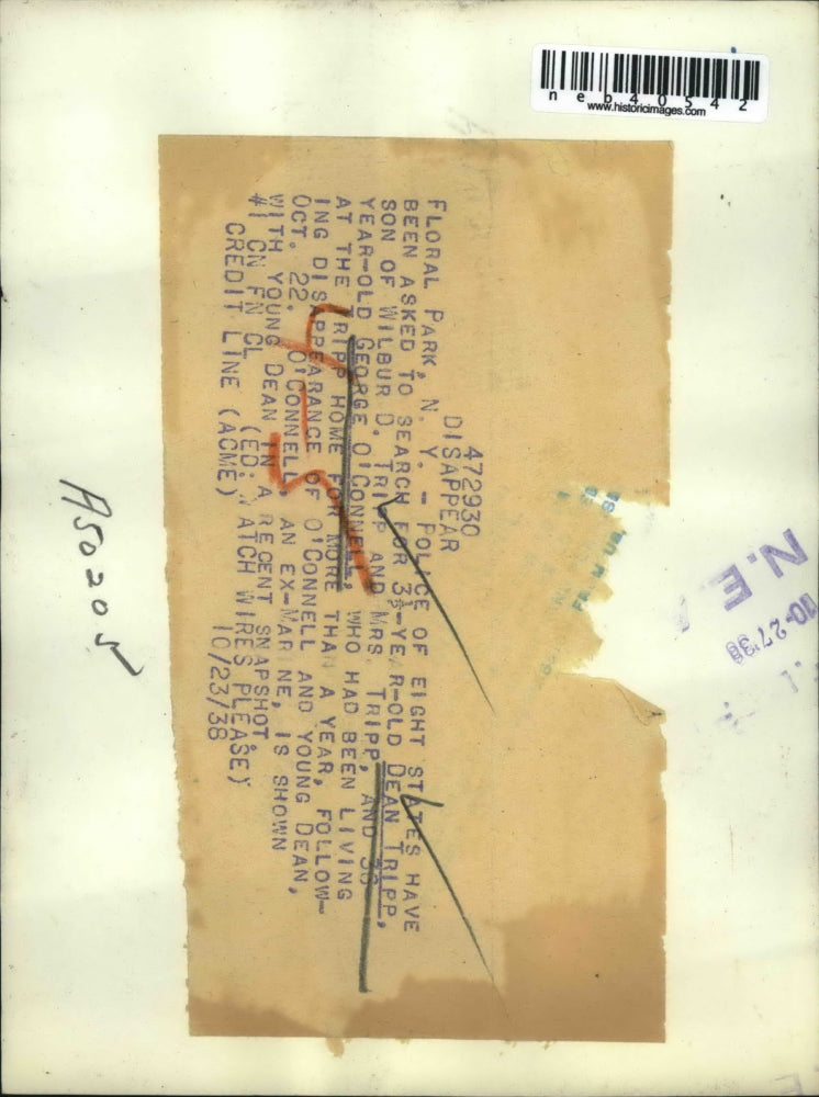 1938 Press Photo Dean Tripp, George O'Connell & their German shepherd in NY