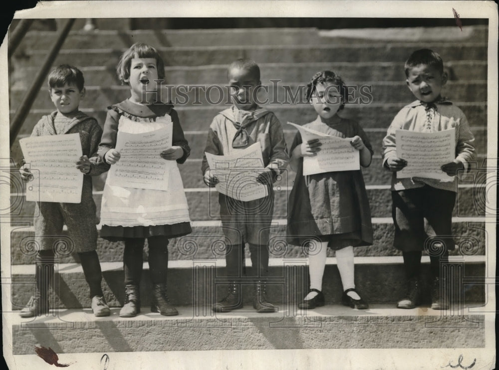 1923 Press Photo Cosmopolitan Kindergarten Qinrtet for National music week