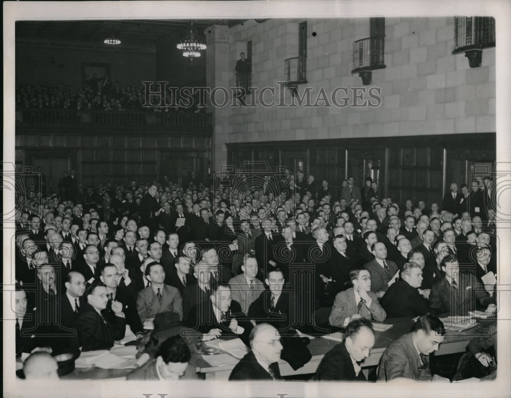 1938 Press Photo Samll business men at conference in Washington DC