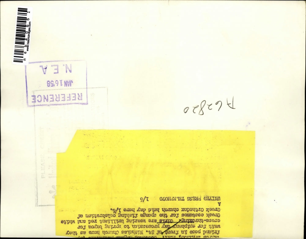 1958 Press Photo Epiphany Day St. Nischolas Church - neb40661