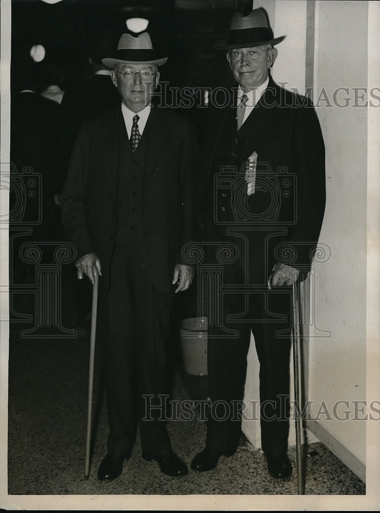1932 Press Photo Eral S Kimsley & Dr Hubert Work GOP National Committee
