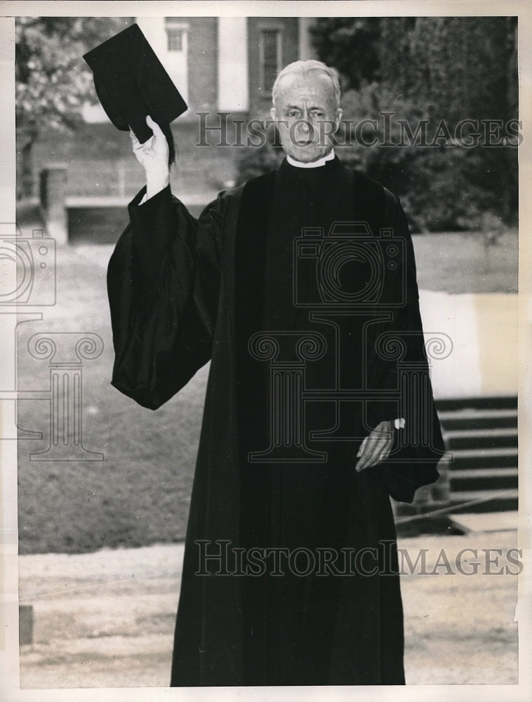 1938 Press Photo Bishop William T Manning Cathedral of St John the Divine NYC