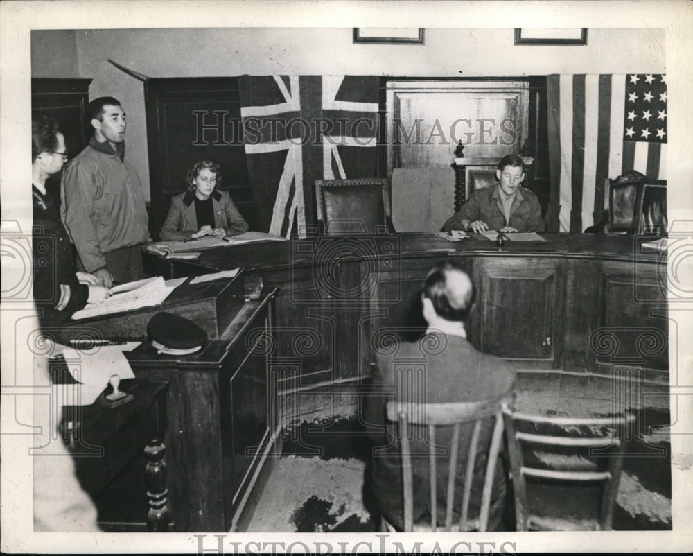 1944 Press Photo Allied Military Government Court in Naples Italy