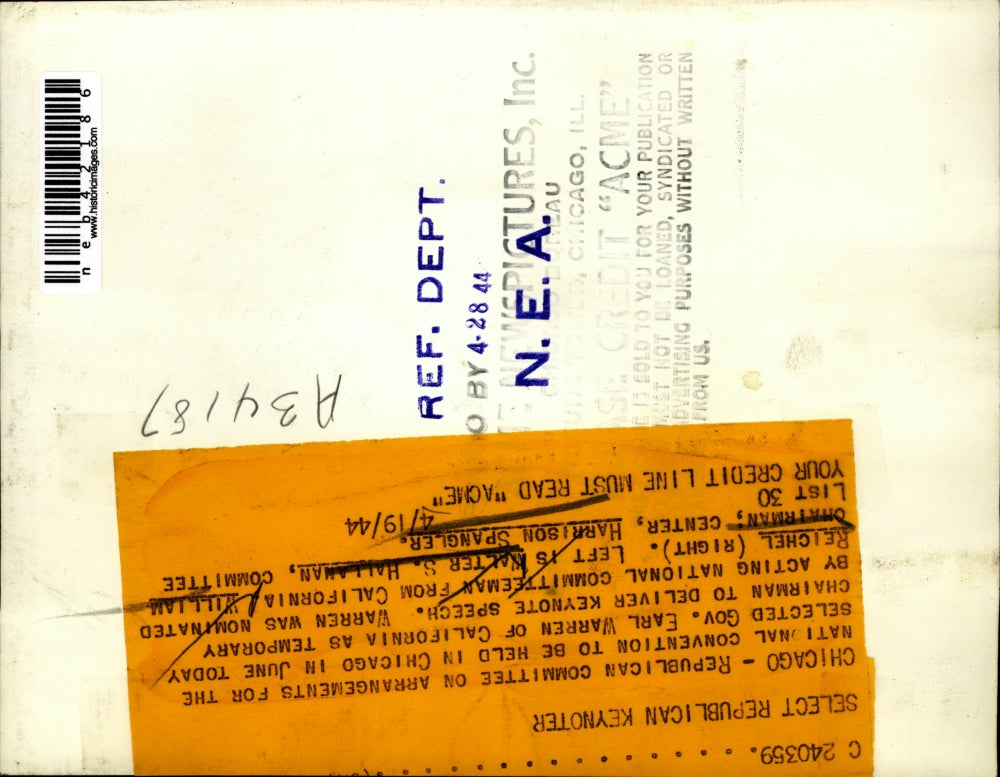 1944 Press Photo GOP Committee William Reichel, Walter Halliman, H Spangler