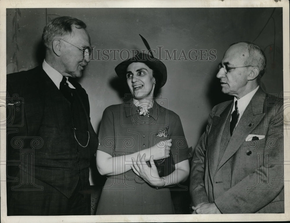 1938 Press Photo James R.Grafield, Ms.Betty Wright and Dr.Edmund Prince