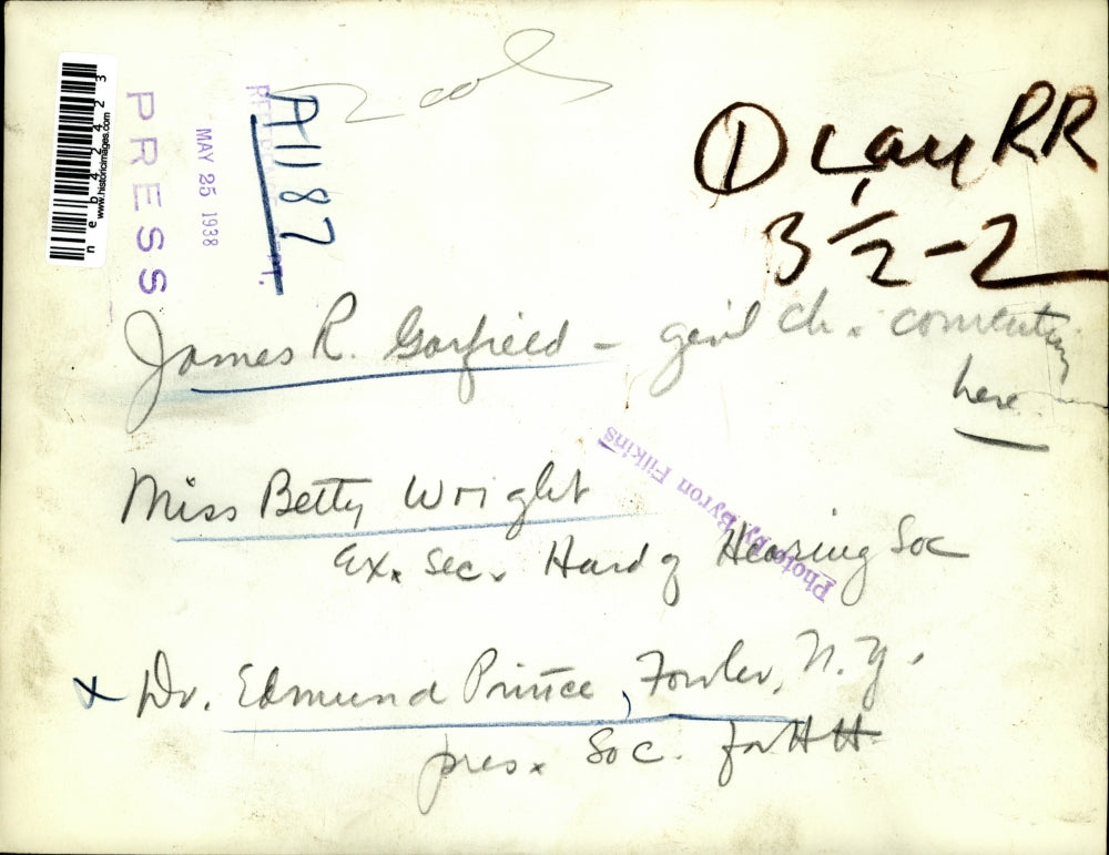 1938 Press Photo James R.Grafield, Ms.Betty Wright and Dr.Edmund Prince