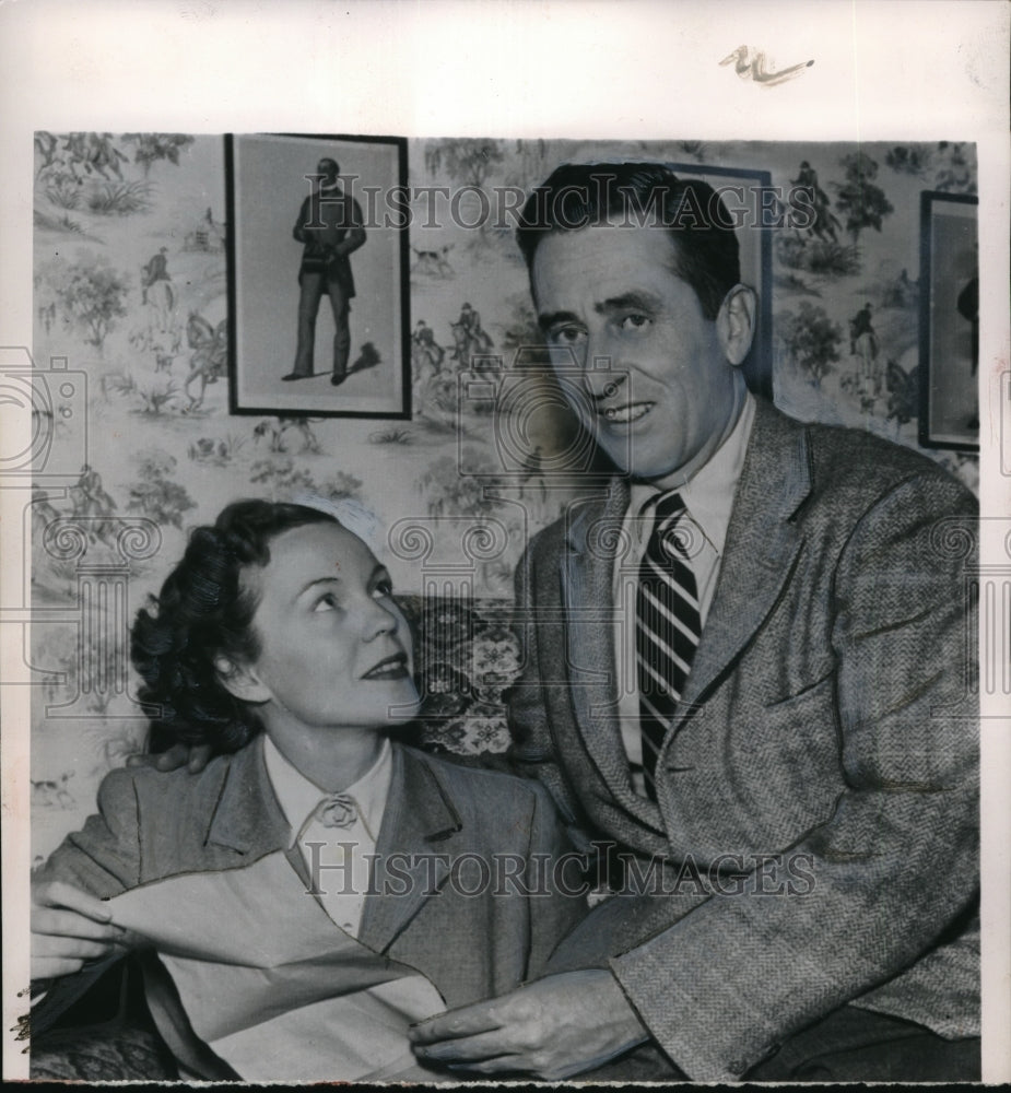 1954 Press Photo Federal District Attorney William Tompkins and wife Jane- Historic Images