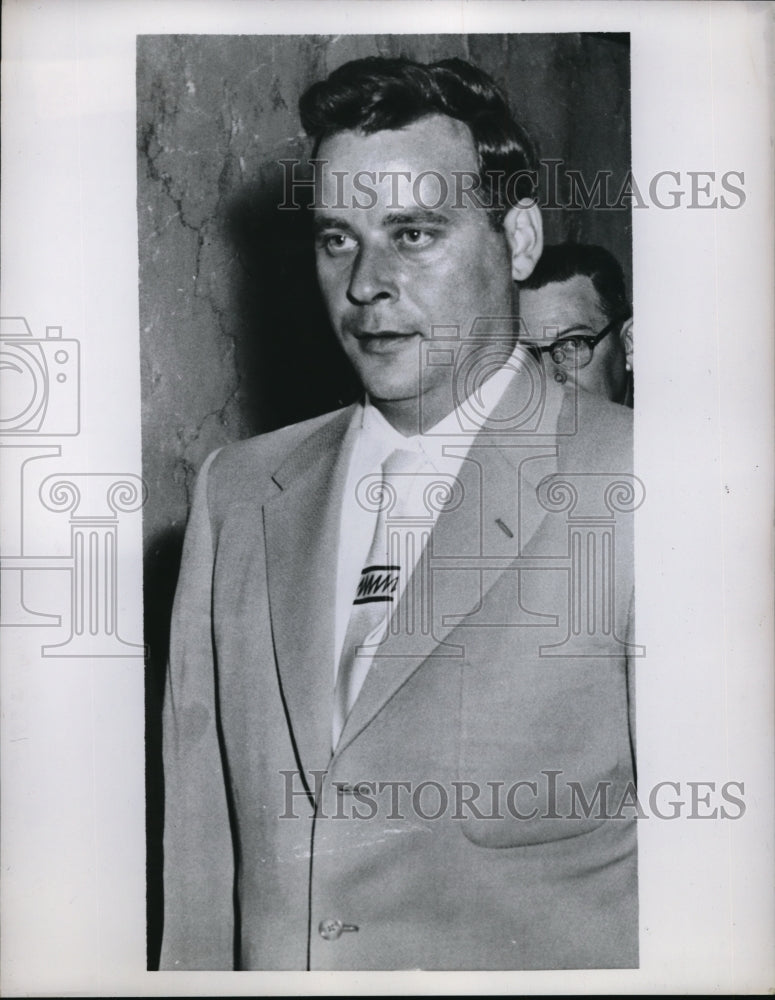 1958 Press Photo David Tapp Detroit Michigan Crooked Police