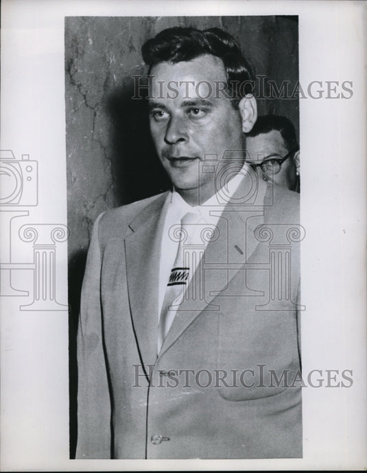 1958 Press Photo David Tapp Detroit Michigan Crooked Police