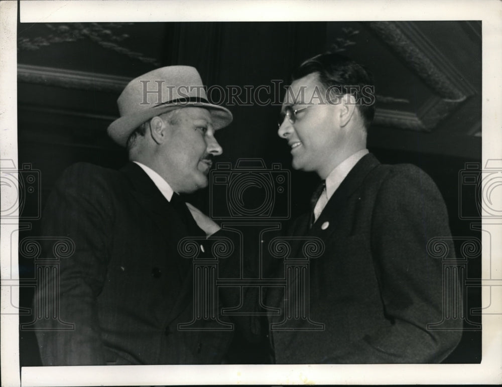 1937 Press Photo John Owen President of United Mine Workers of Ohio
