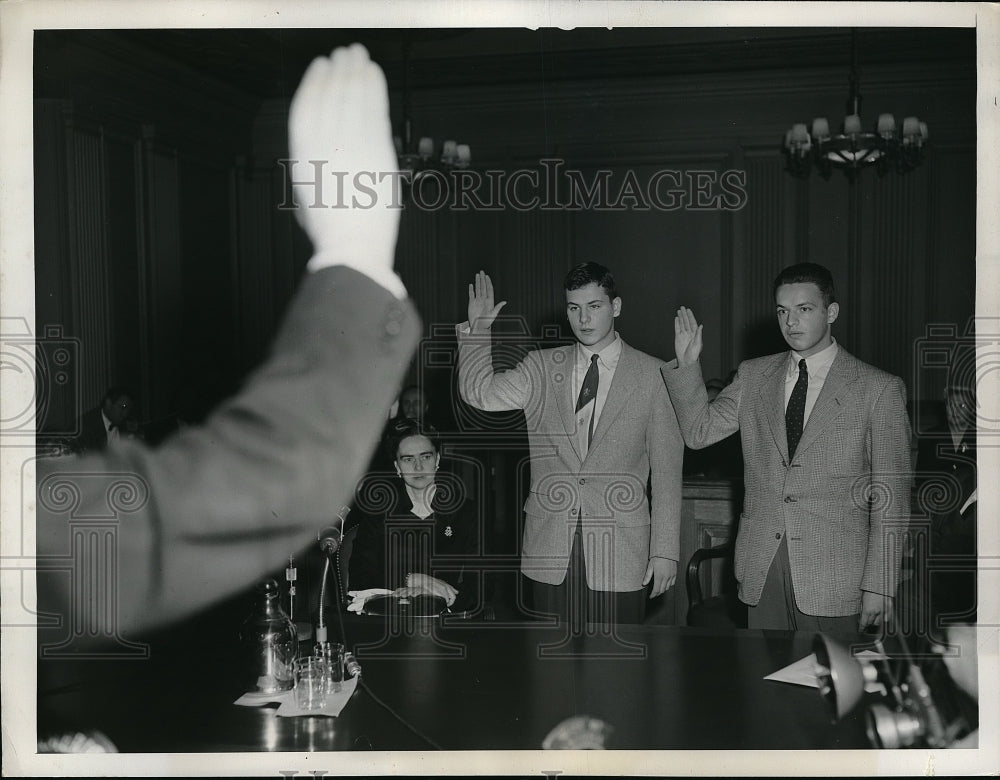 1954 Press Photo Peter & Constantin Georgescu Tell Life Red Labor Camp