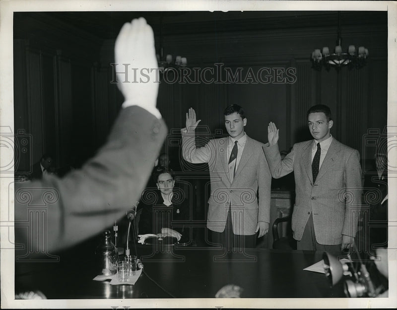 Load image into Gallery viewer, 1954 Press Photo Peter &amp; Constantin Georgescu Tell Life Red Labor Camp
