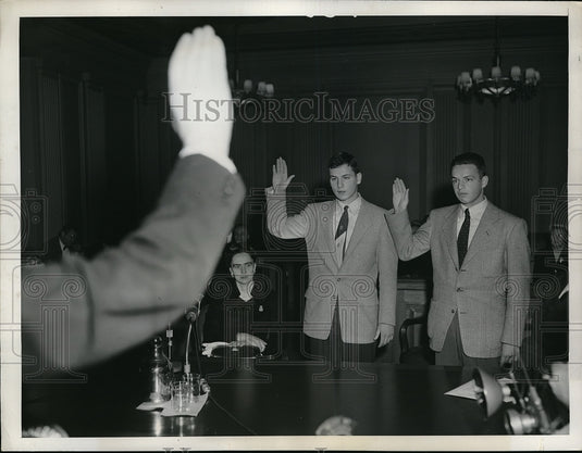 1954 Press Photo Peter & Constantin Georgescu Tell Life Red Labor Camp