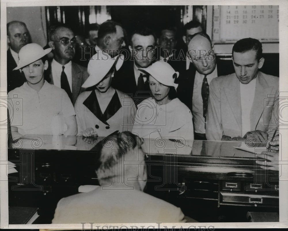 1935 Press Photo 4 Arraigned fir Dickson Murders Jean Miller, Florence Jackson- Historic Images