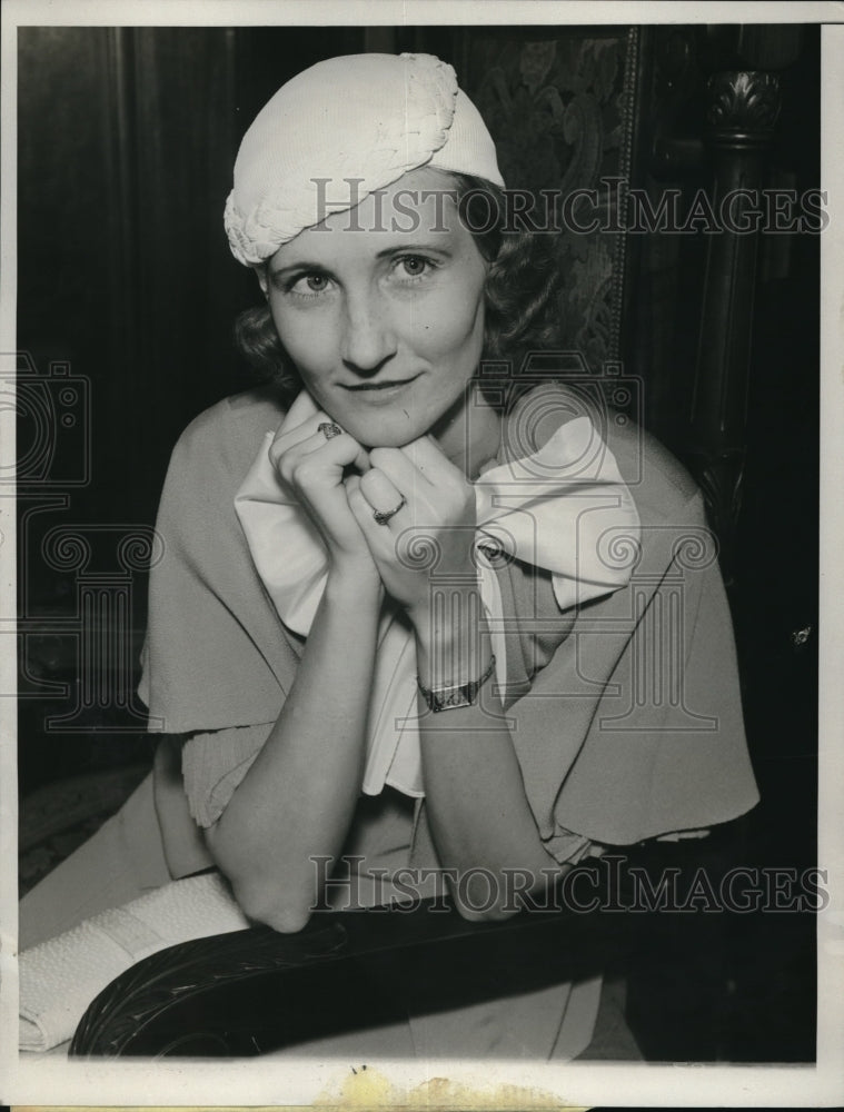 1934 Press Photo Jewell Milligan file betrayal action in LA, Calif. court- Historic Images