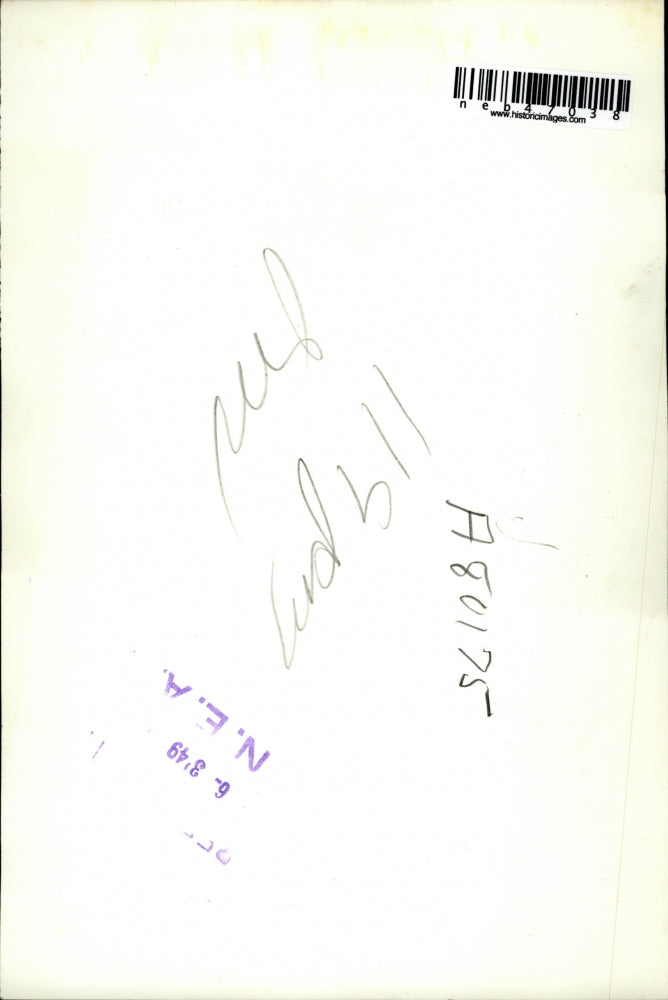 1949 Press Photo John Gill, after arraignment for theft from Bank of Madison