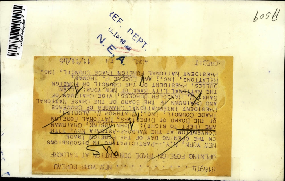 1946 Press Photo Foreign Trade Commission, Abbink, Aldrich, Burgess, Dulles