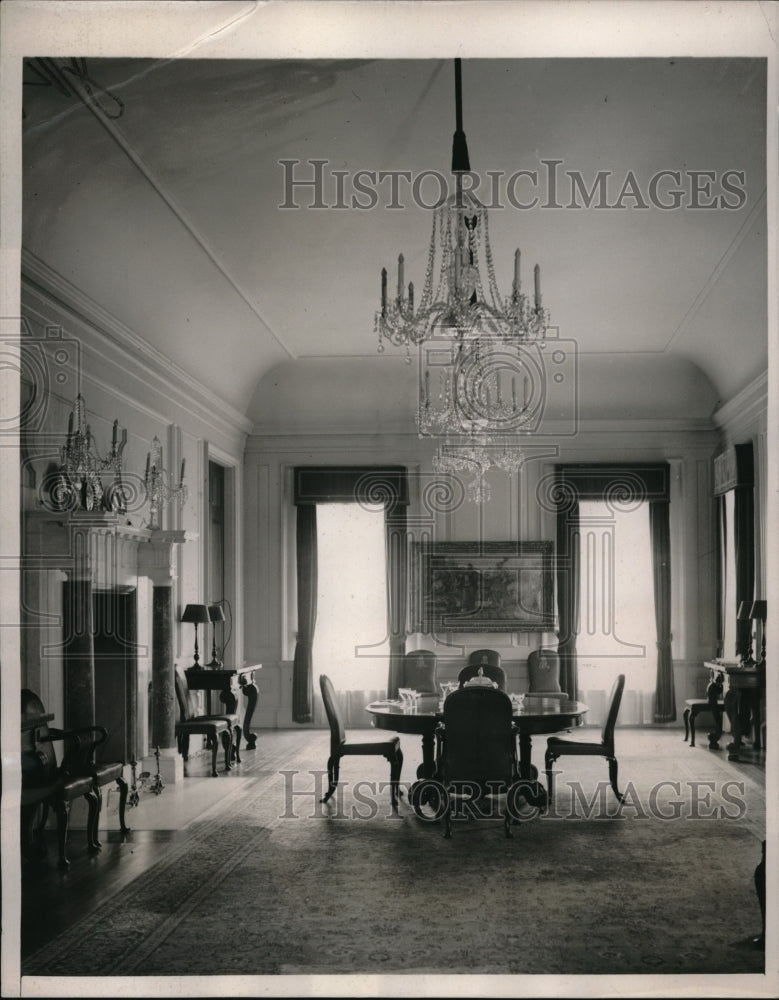 1939 Press Photo Dining Room of British Embassy at Washington D.C.- Historic Images
