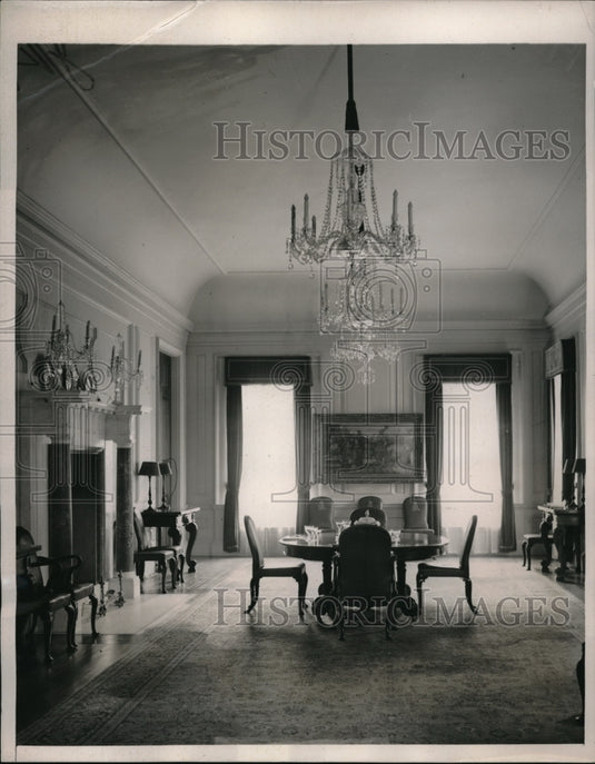 1939 Press Photo Dining Room of British Embassy at Washington D.C.- Historic Images