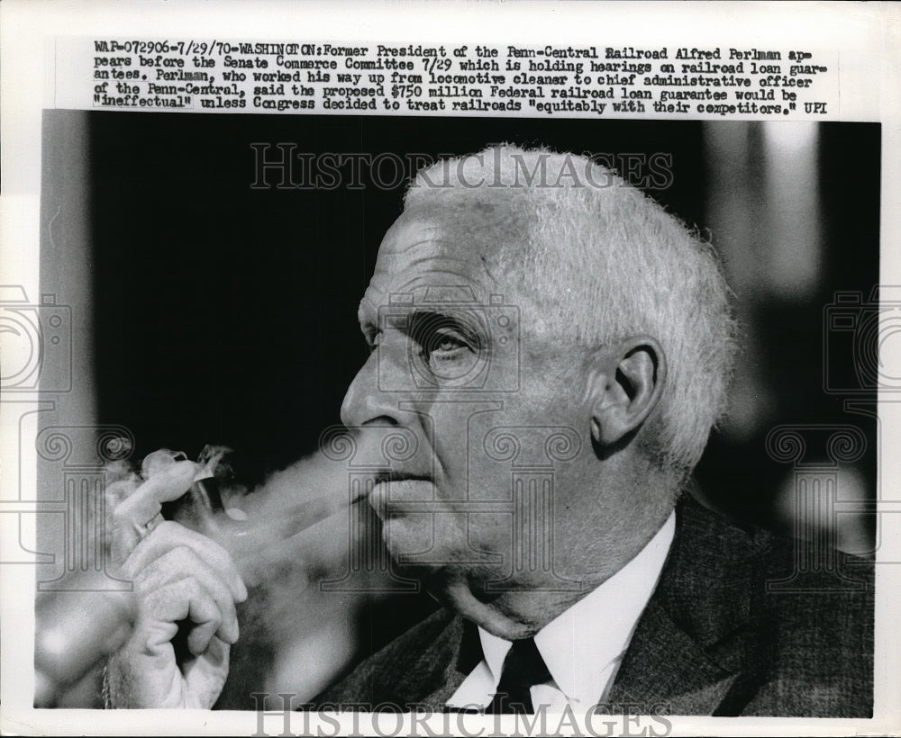 1970 Press Photo Wash. D.C. Former Pres of Pa Central RR, Alfred Perlman