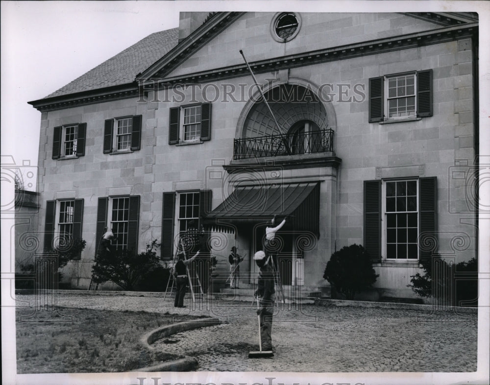 1952 Press Photo Japanese Embassy in Wash.D.C. renovation work- Historic Images