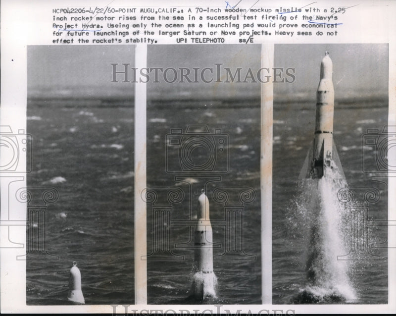 Load image into Gallery viewer, 1960 Press Photo Point Mugu, Calif. Navy Project Hydra missle tests - neb50453
