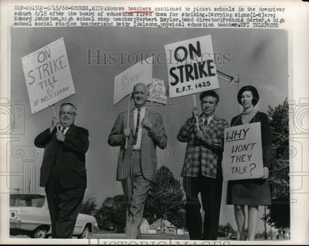 1966 Press Photo Edward Johnston Herbert Saylor Francis Garter Betty Idelsohn