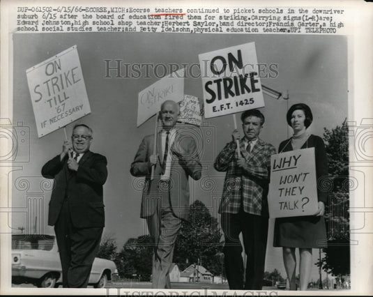 1966 Press Photo Edward Johnston Herbert Saylor Francis Garter Betty Idelsohn