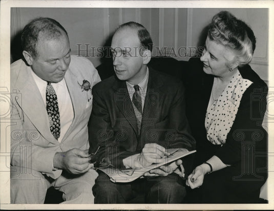 1945 Press Photo John Danaher, Former Senator, Committee Chairman H. Brownell,Jr- Historic Images