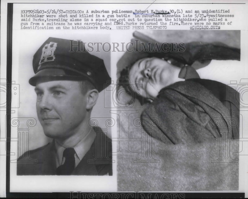 Load image into Gallery viewer, 1957 Press Photo Robert E. Burke shot and killed unknown person - neb52610
