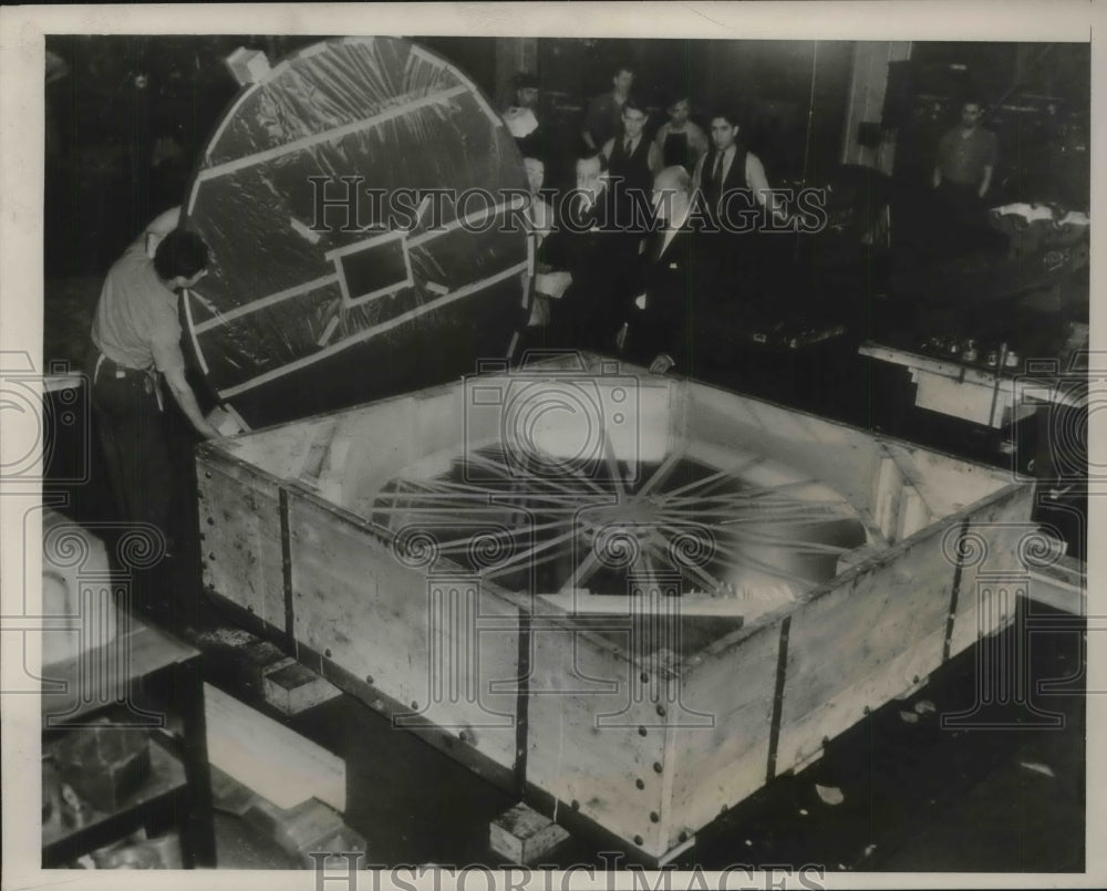1939 Press Photo 82 Inch Telescope Mirror 2nd Largest In The World