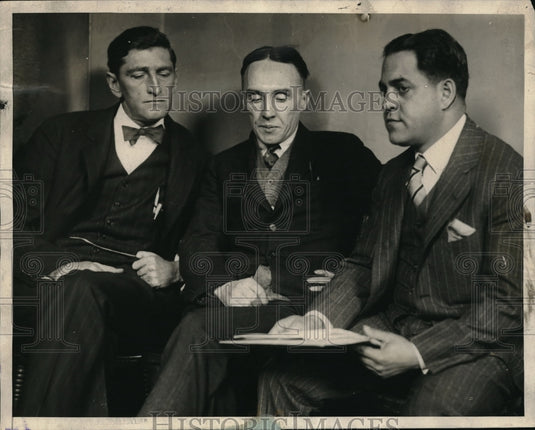1925 Press Photo Counsel Frederick Grochl, Gerald Capman,Nat Friedman- Historic Images